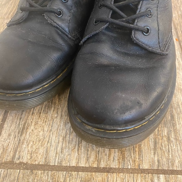 Dr. Martens Combat Boots Youth Size 4(M) 5(F) Black Leather Side Zip 1460 J - Picture 7 of 10